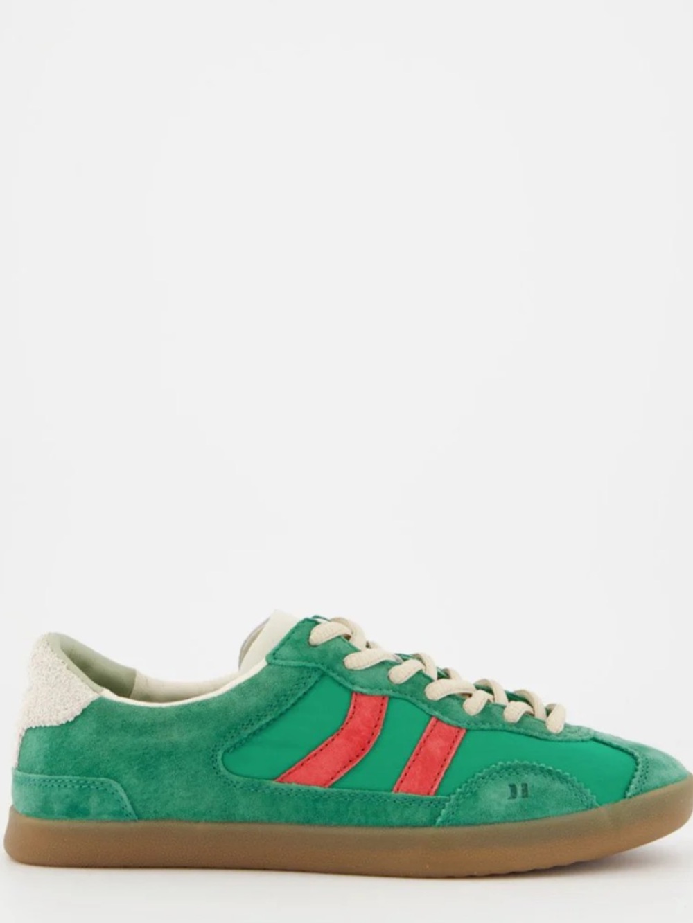 Coolway Kizuna Green Sneakers with Red Stripes and Cream Accents Unisex - Picture 2 of 12